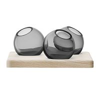 трио ваз на подставке axis 8 см серые в Саратове