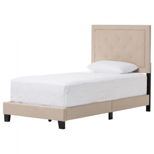 кровать paris linen upholstered beige 120х200 в Саратове