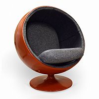 кресло ball chair оранжево-черное в Саратове