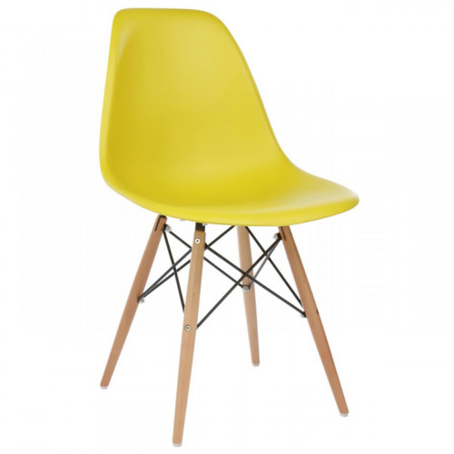 стул деревянный eames pc-015 yellow в Саратове