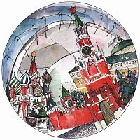 тарелка сувенирная спасская башня в Саратове