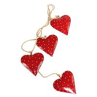 гирлянда новогодняя подвесная сердца красные red hearts, 65 см в Саратове
