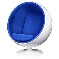 кресло eero ball chair синее с белым в Саратове