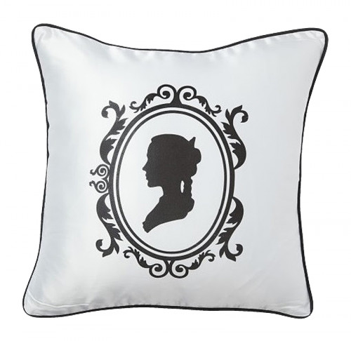 подушка с принтом ladies' profile white в Саратове