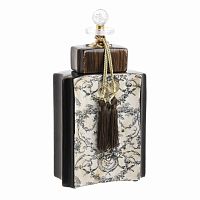 ваза с крышкой чёрного цвета и бежевого цвета в Саратове