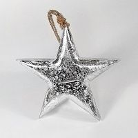игрушка на елку звезда серебряная snow star, 15х15х2,5 см в Саратове