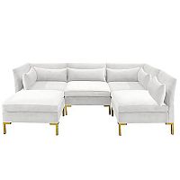 диван zara sectional угловой белый в Саратове