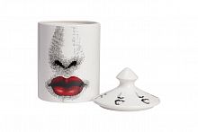 подсвечник белый с крышкой желтые губы пьеро форназетти bacio candle red, 33 см в Саратове