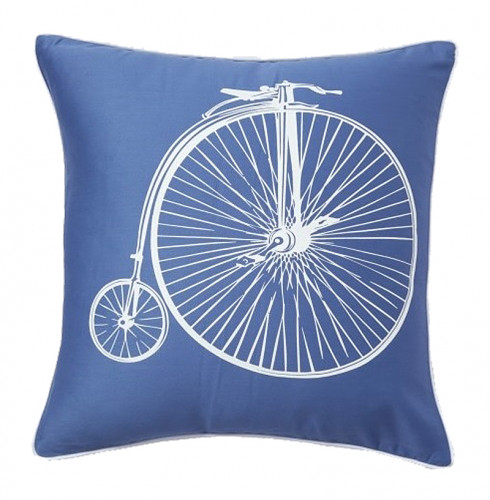 подушка с ретро-велосипедом retro bicycle blue в Саратове