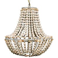 люстра «галатея» с бусинами из древесины на джутовой веревке в Саратове