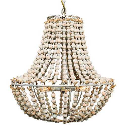 люстра «галатея» с бусинами из древесины на джутовой веревке в Саратове