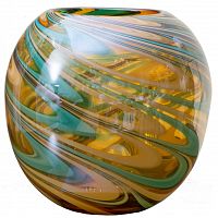 ваза стеклянная (цветная) 23*26 в Саратове