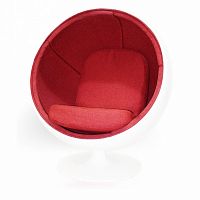 кресло ball chair бело-красное в Саратове