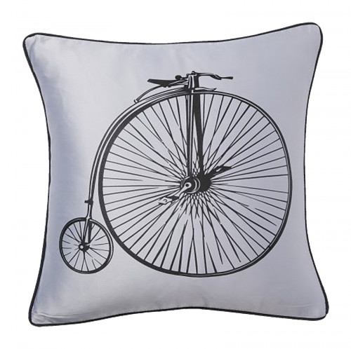 подушка с ретро-велосипедом retro bicycle grey в Саратове