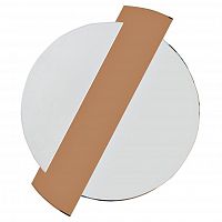 зеркало круглое с коричневой зеркальной вставкой 86x107x2,5 см в Саратове