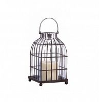 подсвечник-фонарь металлический клетка bird in cage ii, 22 см в Саратове