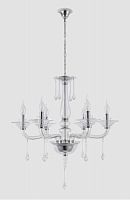 подвесная люстра crystal lux monica sp6 chrome/transparent в Саратове