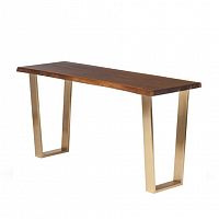 консоль wood&steel коричневая, золото в Саратове