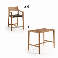 комплект мебели: стол и 4 стула pack 613 cybille от la forma (ex julia grup) в Саратове