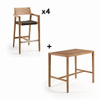 комплект мебели: стол и 4 стула pack 614 cybille от la forma (ex julia grup) в Саратове