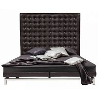 кровать двуспальная 180х200 коричневая из экокожи boss bed в Саратове