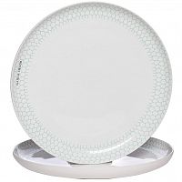 тарелка белая с бирюзовым рисунком 30*30*3,3 в Саратове