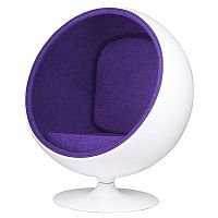 кресло eero ball chair бело-фиолетовое в Саратове