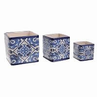 кашпо, набор 3 шт. синего цвета в Саратове