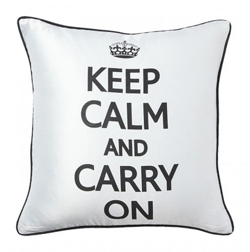 подушка с надписью keep calm and carry on в Саратове