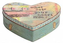 металлическая декоративная коробка (шкатулка) в виде сердца heart в Саратове
