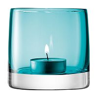 подсвечник стеклянный бирюзовый для чайной свечи light colour, 8,5 см в Саратове