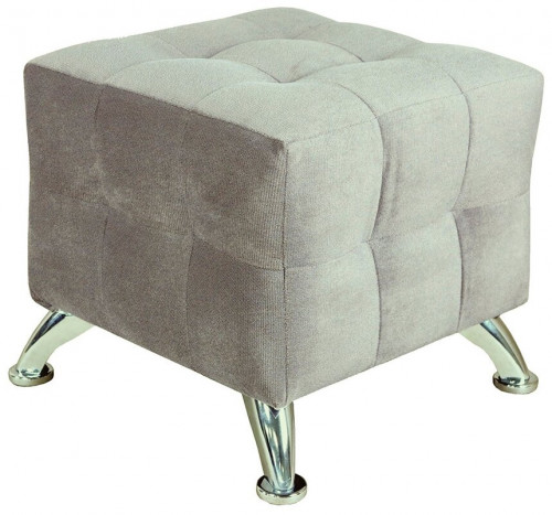 пуф шарм-дизайн квадро мини хром велюр в Саратове