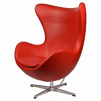 кресло arne jacobsen style egg chair красное в Саратове