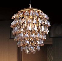 подвесной светильник crystal lux charme sp3+3 led gold/amber в Саратове