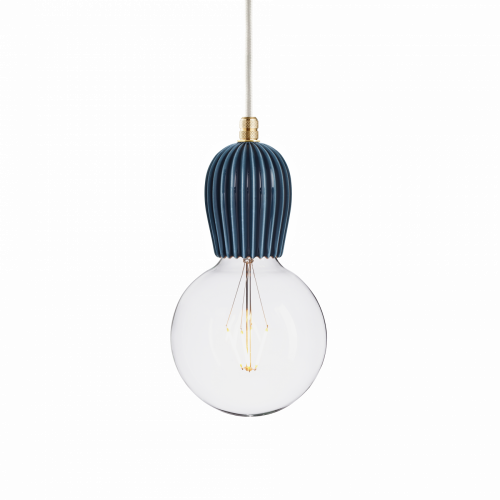 подвесной светильник keramik rib indigo brass в Саратове