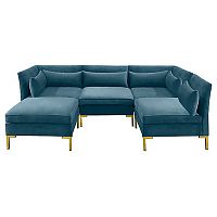 диван zara sectional угловой синий в Саратове