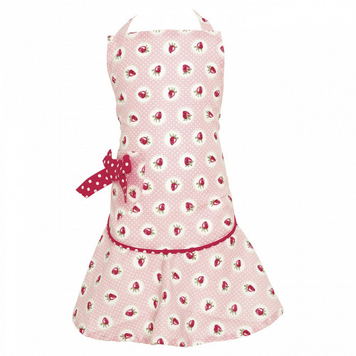 детский фартук w/bow strawberry pale pink в Саратове