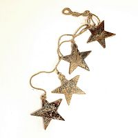 гирлянда новогодняя подвесная звезды золотые golden stars, 65 см в Саратове