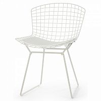 стул bertoia side кожаный standart белый в Саратове