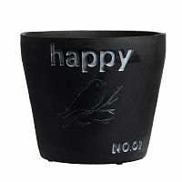 цветочный горшок happy чёрный в Саратове