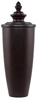 ваза деревянная с фигурной крышкой 22,5х62 см anri темно-коричневая в Саратове