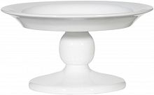 блюдо круглое на фигурной ножке 30х16 см display белое в Саратове