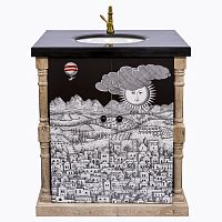 тумба с раковиной старый город нуар fornasetti в Саратове