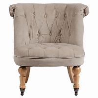 кресло amelie french country chair серо-бежевое в Саратове