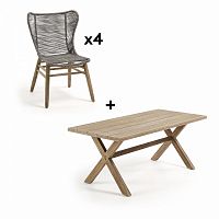 комплект мебели pack 621 brilliant стол + 4 стула от la forma (ex julia grup) в Саратове