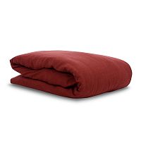 пододеяльник изо льна бордового цвета essential 150х200 в Саратове