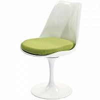 стул eero saarinen style tulip chair зеленая подушка в Саратове