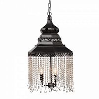 люстра подвесная черная с хрустальными подвесками chandelier в Саратове