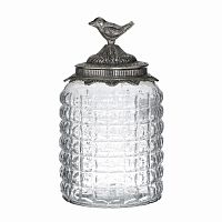 ваза прозрачная с крышкой серебристого цвета в Саратове