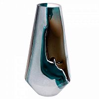ваза стеклянная салют 3 сине-коричневая в Саратове
